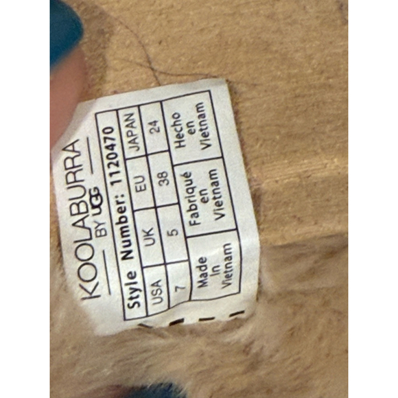 KOOLABURRA BY UGG ROUBIE FUZZ SLIP ON FUR PLATFORM SANDALS WOMENS Sz 7 - Picture 11 of 11